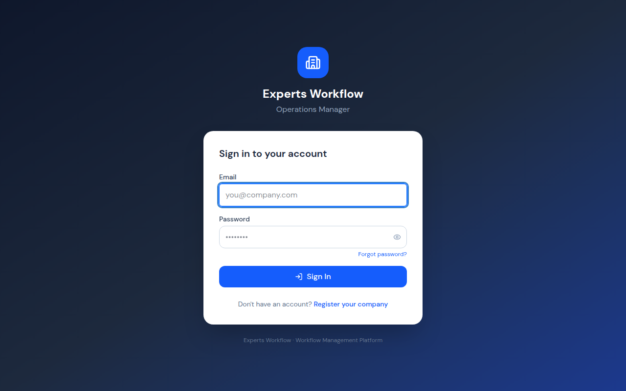 ExpertsWorkflow: Operations Manager